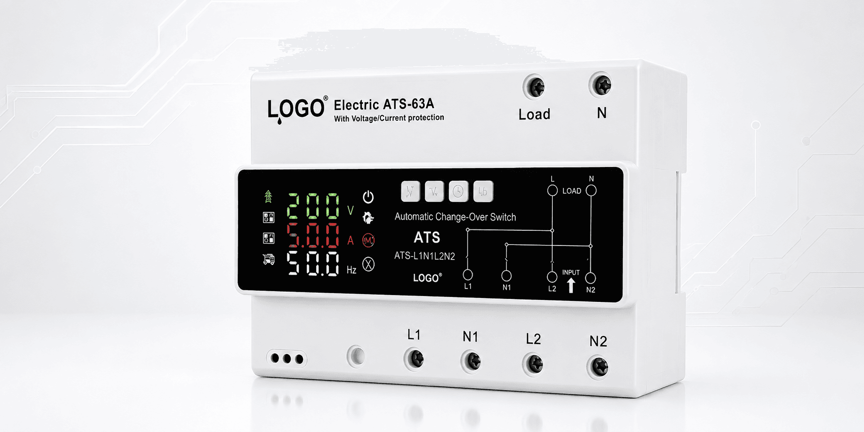 LOGO VA-ATS automatic transfer switches with voltage protection