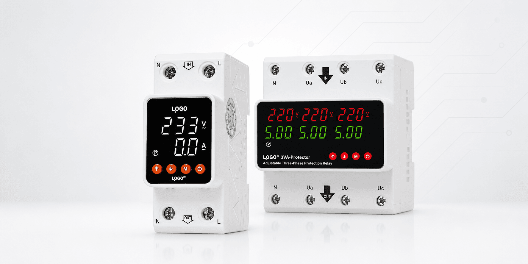 LOGO single-phase and three-phase voltage protectors